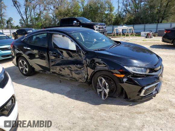 2019 Honda Civic Sedan LX with VIN 19XFC2F67KE045391, listed as a Copart auction lot 48737495 with 85,472 mi miles and Non Repairable. Bid and sale history available at carsss.com. Image 4.