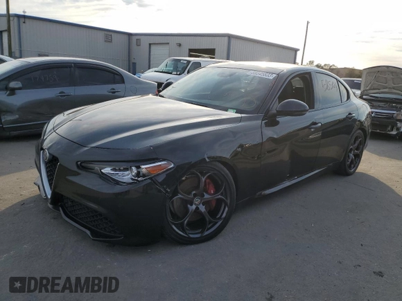 2018 Alfa Romeo Giulia Ti Sport with VIN ZARFAECN9J7566538, listed as a Copart auction lot 38345833 with 58,501 mi miles. Bid and sale history available at carsss.com. Image 1.