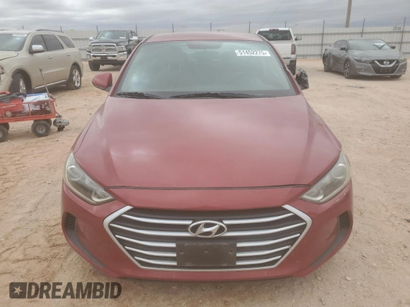 2017 Hyundai Elantra SE with VIN KMHD74LFXHU399021, listed as a Copart auction lot 51452275 with 70,500 mi miles and Salvage title. Bid and sale history available at DreamBid. Image 5.