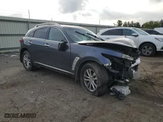 2010 Infiniti FX35 with VIN JN8AS1MW1AM851242, listed as a Copart auction lot 74244064 with 0 mi miles and Salvage Title. Bid and sale history available at carsss.com. Image 4.