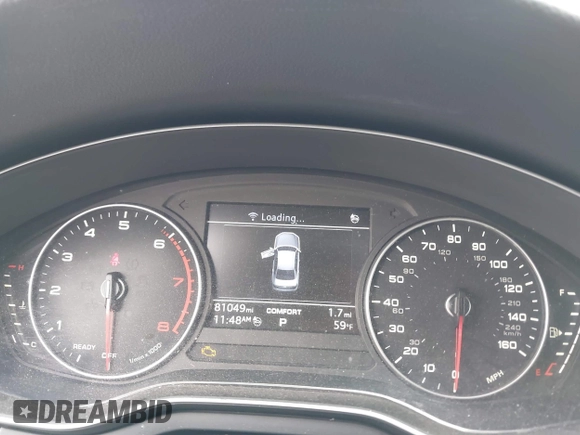 2017 Audi A4 Premium Plus with VIN WAULNAF41HN057768, listed as a IAAI auction lot 41483770 with 81,049 mi miles. Bid and sale history available at carsss.com. Image 7.