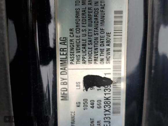 2008 Smart fortwo Pure z VIN WMEEJ31X38K139671, wystawiony jako Copart lot #60278585 z przebiegiem 110 392 mil mil oraz Czysty tytuł • Clean title. Historia ofert i sprzedaży dostępna na DreamBid. Obrazek 12.