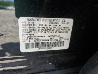 2023 Nissan ARIYA EVOLVE+ with VIN JN1DF0BB1PM703613, listed as a Copart auction lot 66820404 with 5,279 mi miles and Salvage Title. Bid and sale history available at carsss.com. Image 15.