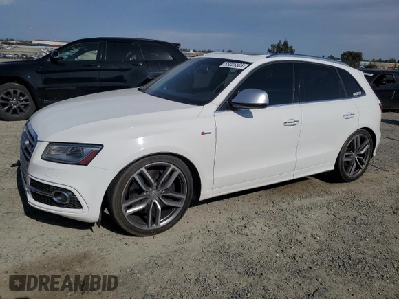 2015 Audi SQ5 Prestige z VIN WA1VGAFPXFA096132, wystawiony jako Copart lot #55285805 z przebiegiem 131 367 mil mil oraz Szkoda całkowita • Salvage title. Historia ofert i sprzedaży dostępna na DreamBid. Obrazek 1.