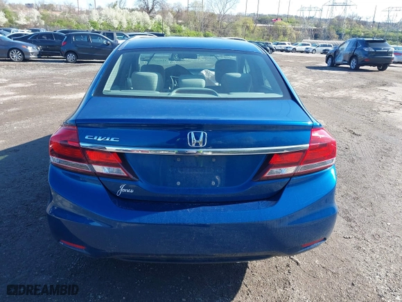 2013 Honda Civic Sdn LX with VIN 2HGFB2F52DH598307, listed as a IAAI auction lot 41971551 with 61,362 mi miles. Bid and sale history available at carsss.com. Image 17.