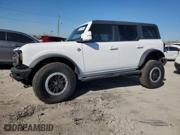 2024 Ford Bronco Outer Banks with VIN 1FMEE8BPXRLA41937, listed as a Copart auction lot 76271294 with 3,947 mi miles and Salvage Title. Bid and sale history available at DreamBid. Image 1.