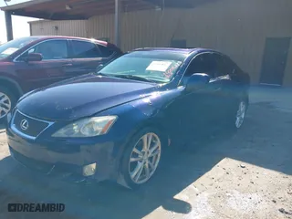 2006 Lexus IS 250 Manual with VIN JTHBK262765024023, listed as a IAAI auction lot 42006175 with 239,893 mi miles. Bid and sale history available at carsss.com. Image 2.