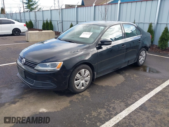 2013 Volkswagen Jetta Sedan SE w/Convenience/Sunroof with VIN 3VWDX7AJ2DM373165, listed as a IAAI auction lot 41710725 with 168,036 mi miles. Bid and sale history available at carsss.com. Image 2.