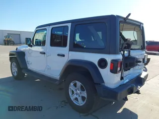 2020 Jeep Wrangler Unlimited Sport S z VIN 1C4HJXDG2LW335973, wystawiony jako IAAI lot #41376136 z przebiegiem 50 623 mil mil oraz . Historia ofert i sprzedaży dostępna na DreamBid. Obrazek 3.