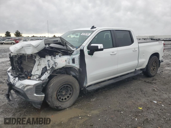 2022 Chevrolet Silverado 1500 LT with VIN 1GCUYDED3NZ155464, listed as a Copart auction lot 45706765 with 45,565 mi miles and Salvage Title. Bid and sale history available at DreamBid. Image 1.