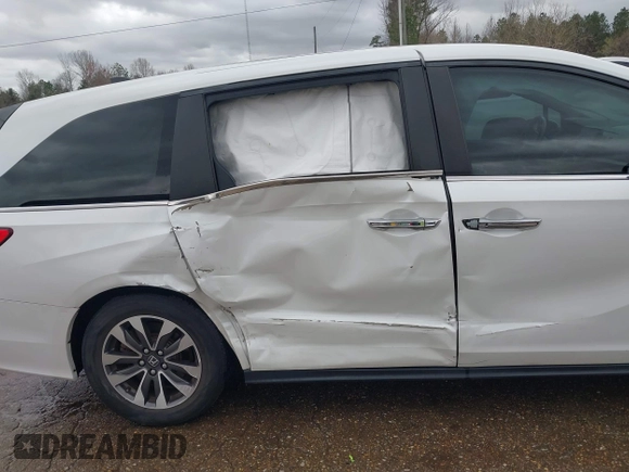 2022 Honda Odyssey EX-L with VIN 5FNRL6H76NB002248, listed as a IAAI auction lot 41818243 with 32,952 mi miles and . Bid and sale history available at DreamBid. Image 6.