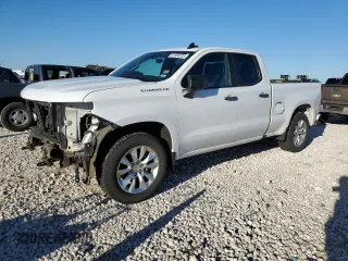 2020 Chevrolet Silverado 1500 Custom with VIN 1GCRWBEH9LZ336147, listed as a Copart auction lot 42966205 with 152,676 mi miles and Salvage Title. Bid and sale history available at carsss.com. Image 1.
