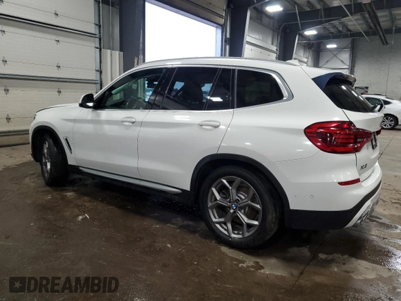 2020 BMW X3 xDrive30i with VIN 5UXTY5C03L9B17538, listed as a Copart auction lot 82562154 with 75,062 mi miles and Salvage Title. Bid and sale history available at DreamBid. Image 2.