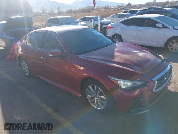 2014 Infiniti Q50 Premium with VIN JN1BV7AR1EM703805, listed as a IAAI auction lot 41657639 with 68,882 mi miles. Bid and sale history available at carsss.com. Image 1.