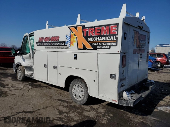 2021 Ford Transit with VIN 1FDBW5P83MKA16280, listed as a Copart auction lot 41982805 with 54,017 mi miles and Salvage Title. Bid and sale history available at DreamBid. Image 2.