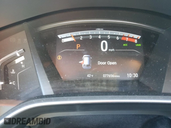 2019 Honda CR-V EX with VIN 7FARW1H53KE005634, listed as a Copart auction lot 44902285 with 77,656 mi miles and Salvage Title. Bid and sale history available at carsss.com. Image 9.