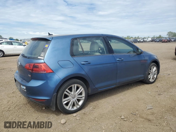 2015 Volkswagen Golf TSI SE z VIN 3VW217AU7FM070579, wystawiony jako Copart lot #58259275 z przebiegiem 98 090 mil mil oraz Szkoda całkowita • Salvage title. Historia ofert i sprzedaży dostępna na DreamBid. Obrazek 3.
