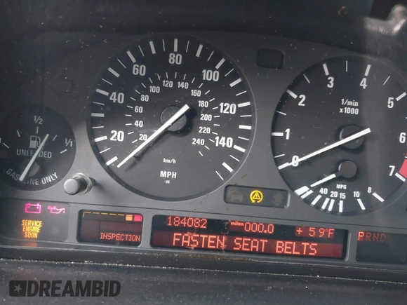 2001 BMW X5 4.4i with VIN WBAFB33531LH22723, listed as a IAAI auction lot 41834755 with 184,082 mi miles. Bid and sale history available at carsss.com. Image 7.
