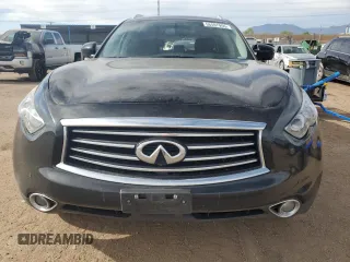 2015 Infiniti QX70 with VIN JN8CS1MW0FM482289, listed as a Copart auction lot 56597955 with 123,227 mi miles and Salvage title. Bid and sale history available at DreamBid. Image 5.