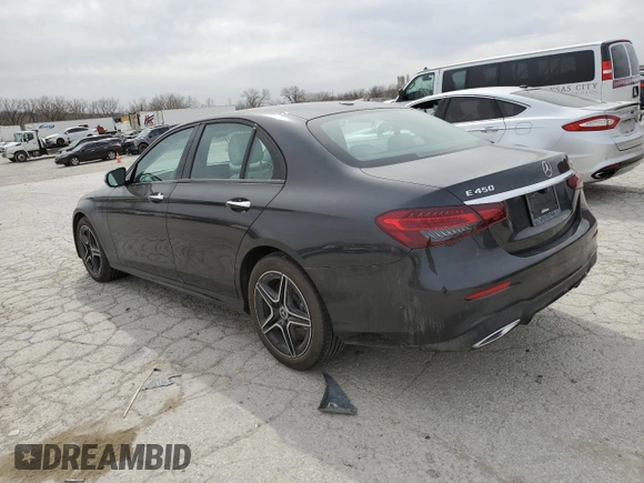 2023 Mercedes-Benz E 450 with VIN W1KZF5KB1PB102106, listed as a Copart auction lot 49478015 with 15,384 mi miles and Salvage Title. Bid and sale history available at DreamBid. Image 2.