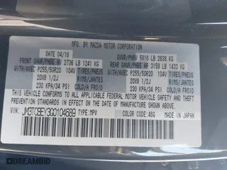 2016 Mazda CX-9 Signature with VIN JM3TCBEY3G0104689, listed as a IAAI auction lot 41257053 with 116,486 mi miles. Bid and sale history available at carsss.com. Image 9.