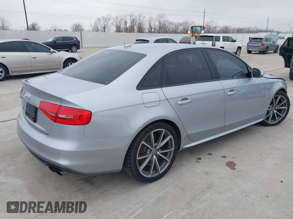2015 Audi S4 Premium Plus with VIN WAUBGAFL9FA045093, listed as a IAAI auction lot 41428941 with 82,597 mi miles. Bid and sale history available at carsss.com. Image 4.