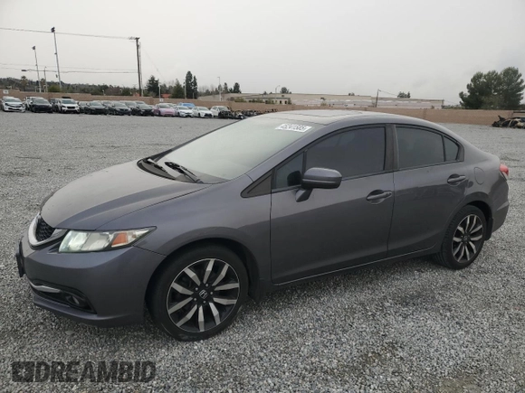 2015 Honda Civic Sedan EX-L with VIN 2HGFB2F9XFH528723, listed as a Copart auction lot 45241585 with 190,630 mi miles and Salvage Title. Bid and sale history available at carsss.com. Image 1.