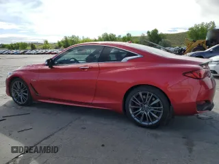 2017 Infiniti Q60 Red Sport 400 with VIN JN1FV7EL3HM701520, listed as a Copart auction lot 57169565 with 103,761 mi miles and Salvage title. Bid and sale history available at DreamBid. Image 2.