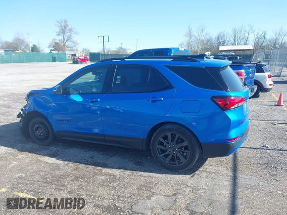 2024 Chevrolet Equinox RS with VIN 3GNAXMEG1RS150810, listed as a IAAI auction lot 41985283 with 36,237 mi miles and . Bid and sale history available at DreamBid. Image 14.