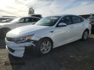 2017 Kia Optima LX with VIN 5XXGT4L32HG166341, listed as a Copart auction lot 54448415 with 115,531 mi miles and Salvage title. Bid and sale history available at DreamBid. Image 1.
