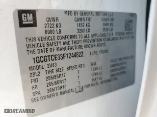 2015 Chevrolet Colorado 4WD Z71 with VIN 1GCGTCE33F1244822, listed as a Copart auction lot 49783475 with 130,031 mi miles and Salvage Title. Bid and sale history available at carsss.com. Image 13.