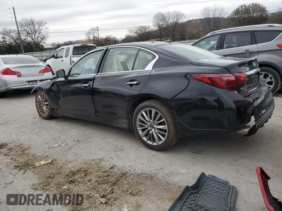 2024 Infiniti Q50 Luxe with VIN JN1EV7BR9RM632130, listed as a Copart auction lot 82011124 with Not Provided miles and Salvage Title. Bid and sale history available at DreamBid. Image 2.