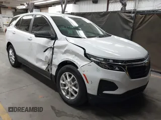2023 Chevrolet Equinox LS with VIN 3GNAXHEG2PL113098, listed as a IAAI auction lot 42416240 with 43,484 mi miles and . Bid and sale history available at DreamBid. Image 1.