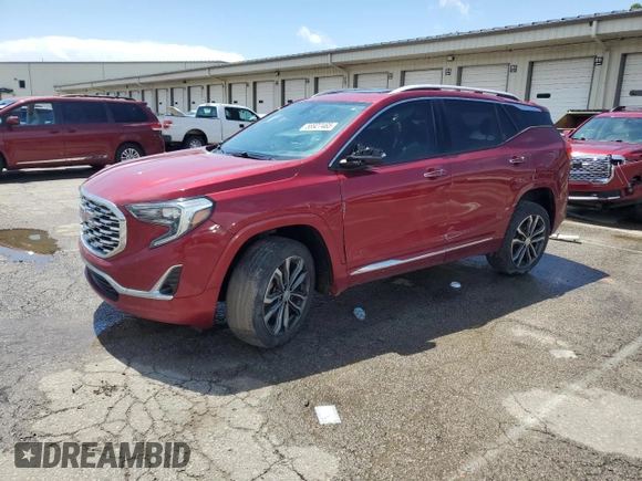 2018 GMC Terrain Denali with VIN 3GKALXEX9JL141040, listed as a Copart auction lot 58927465 with 58,487 mi miles and Salvage title. Bid and sale history available at DreamBid. Image 1.
