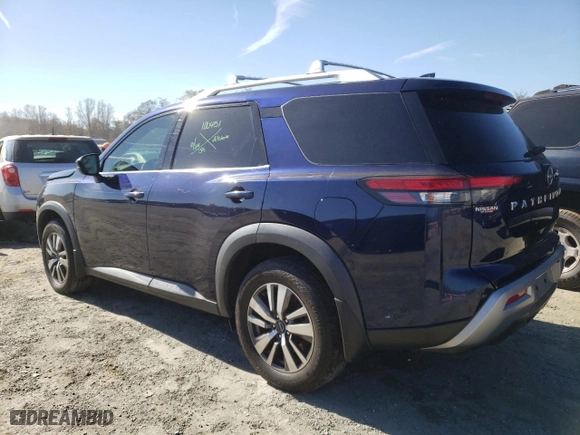 2022 Nissan Pathfinder SL with VIN 5N1DR3CA5NC253653, listed as a Copart auction lot 80427194 with 43,569 mi miles and Salvage Title. Bid and sale history available at carsss.com. Image 2.