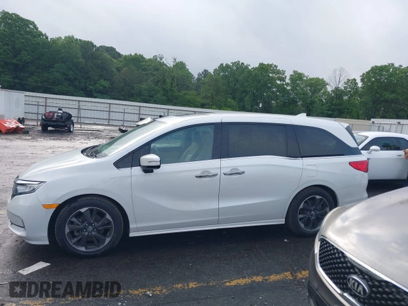 2022 Honda Odyssey Elite with VIN 5FNRL6H91NB040519, listed as a IAAI auction lot 41992662 with 34,001 mi miles and . Bid and sale history available at DreamBid. Image 14.