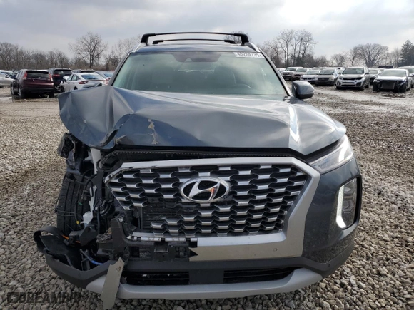 2021 Hyundai Palisade SEL with VIN KM8R4DHE0MU194882, listed as a Copart auction lot 46264735 with 56,921 mi miles and Salvage Title. Bid and sale history available at carsss.com. Image 5.