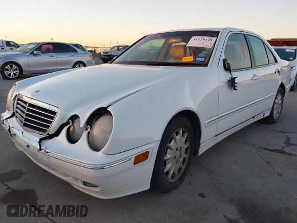2001 Mercedes-Benz E-Class with VIN WDBJF65J91B249540, listed as a IAAI auction lot 41130248 with 107,582 mi miles. Bid and sale history available at carsss.com. Image 6.