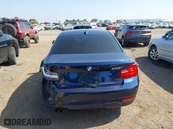 2015 BMW 2 Series 228i with VIN WBA1F9C59FVW98387, listed as a IAAI auction lot 42518807 with 79,848 mi miles and . Bid and sale history available at DreamBid. Image 16.