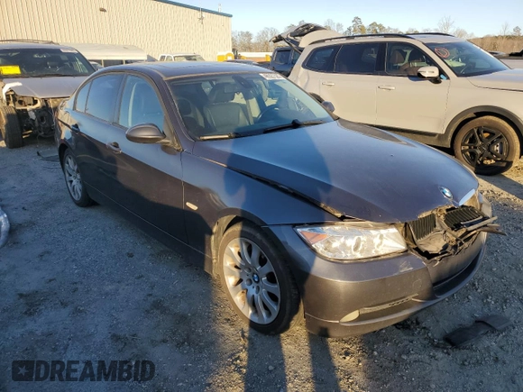 2007 BMW 3 Series 328xi with VIN WBAVC93507KZ72007, listed as a Copart auction lot 46327325 with 144,556 mi miles and Salvage Title. Bid and sale history available at carsss.com. Image 4.