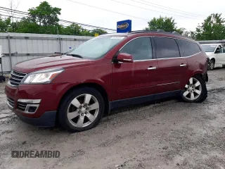2015 Chevrolet Traverse LTZ z VIN 1GNKVJKD1FJ209760, wystawiony jako Copart lot #55394664 z przebiegiem 117 353 mil mil oraz Szkoda całkowita • Salvage title. Historia ofert i sprzedaży dostępna na DreamBid. Obrazek 1.
