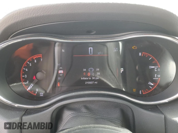 2017 Dodge Durango R/T with VIN 1C4SDHCT7HC606312, listed as a Copart auction lot 49839755 with 210,507 mi miles and Clean title. Bid and sale history available at DreamBid. Image 9.