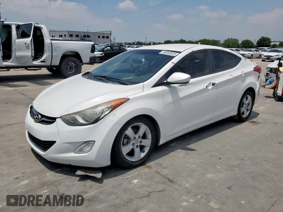 2013 Hyundai Elantra GLS z VIN 5NPDH4AE0DH219383, wystawiony jako Copart lot #58243915 z przebiegiem 166 343 mil mil oraz Tytuł czysty. Historia ofert i sprzedaży dostępna na DreamBid. Obrazek 1.