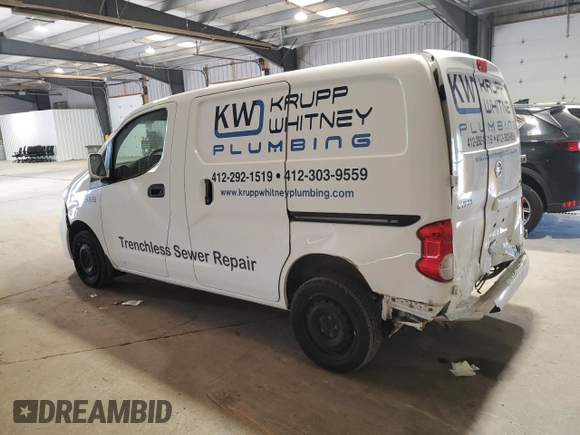 2020 Nissan NV200 S with VIN 3N6CM0KN4LK708370, listed as a Copart auction lot 57563745 with 108,786 mi miles and Salvage title. Bid and sale history available at DreamBid. Image 2.