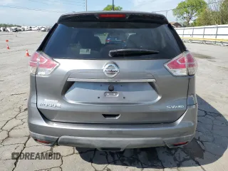 2016 Nissan Rogue SV with VIN KNMAT2MV9GP671536, listed as a Copart auction lot 53640395 with 68,646 mi miles and Salvage Title. Bid and sale history available at carsss.com. Image 6.