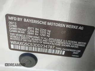 2013 BMW 5 Series 528i with VIN WBAXG5C53DD234787, listed as a IAAI auction lot 41837292 with 93,564 mi miles and . Bid and sale history available at DreamBid. Image 9.