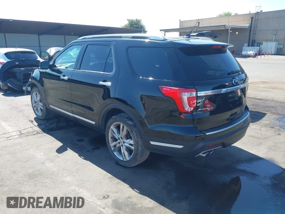 2018 Ford Explorer Platinum with VIN 1FM5K8HT0JGB32399, listed as a IAAI auction lot 42499905 with 51,345 mi miles and . Bid and sale history available at DreamBid. Image 3.