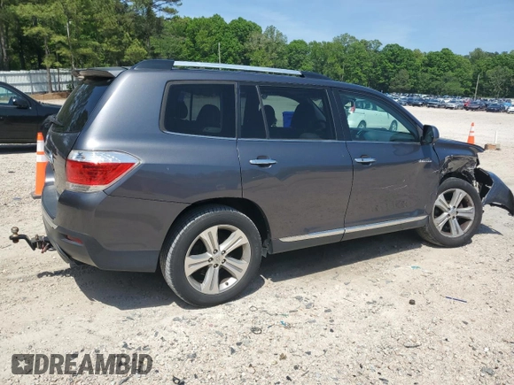 2012 Toyota Highlander Limited with VIN 5TDDK3EH5CS157343, listed as a Copart auction lot 54946205 with 146,654 mi miles and Salvage title. Bid and sale history available at DreamBid. Image 3.