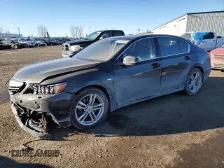 2014 Acura RLX Hybrid Advance Pkg with VIN JH4KC2F99EC800060, listed as a Copart auction lot 42147015 with 127,533 mi miles and Salvage Title. Bid and sale history available at carsss.com. Image 1.