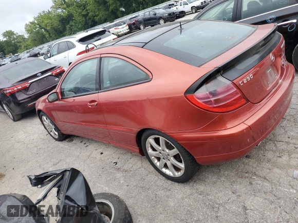 2002 Mercedes-Benz C 230/260/280/320 with VIN WDBRN47J72A327957, listed as a Copart auction lot 66282164 with 77,014 mi miles and Salvage Title. Bid and sale history available at DreamBid. Image 2.